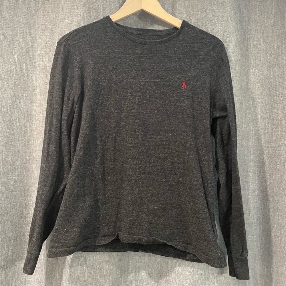 Black Ralph Lauren Shirt with Red Logo